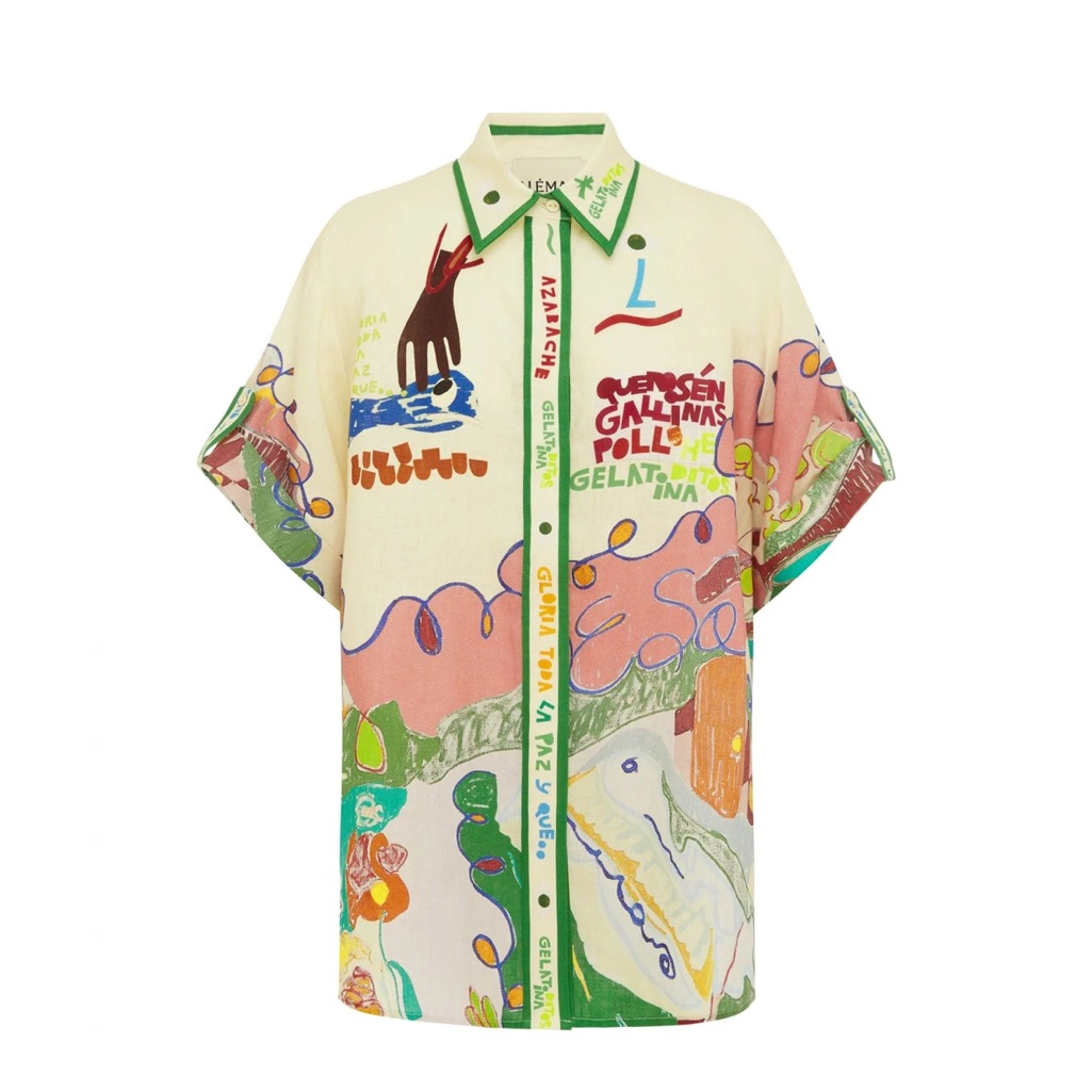 Alemais Artistic Multicolor Button-Down Shirt